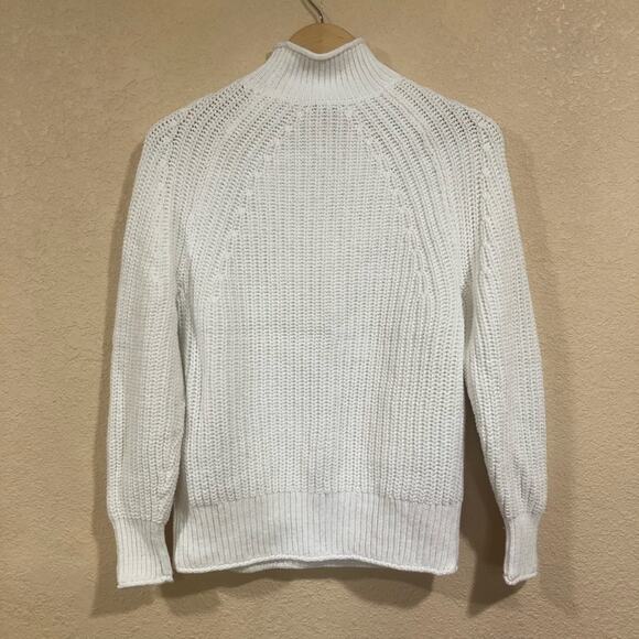 NWT J. Crew Relaxed rollneck™ knit cotton sweater in white XXS - Picture 10 of 11